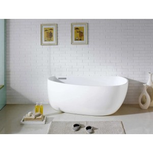 Freistehende, asymmetrische Steinkamp Badewanne Loft Weiß, 170x85 cm. Rechteck-Badewanne aus Acryl.