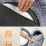 Graues, flauschiges Hundebett: Reißverschluss für herausnehmbares Kissen, waschbar in Maschine. Anti-Rutsch-Boden.
