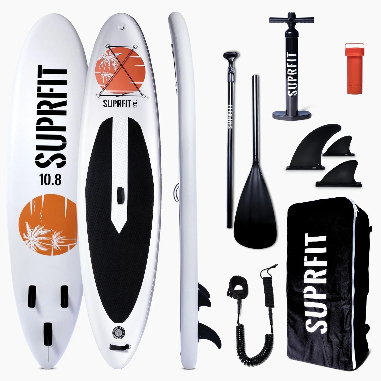 Suprfit SUP Stand-Up-Paddling Board Halia 10'8 Weiß Orange