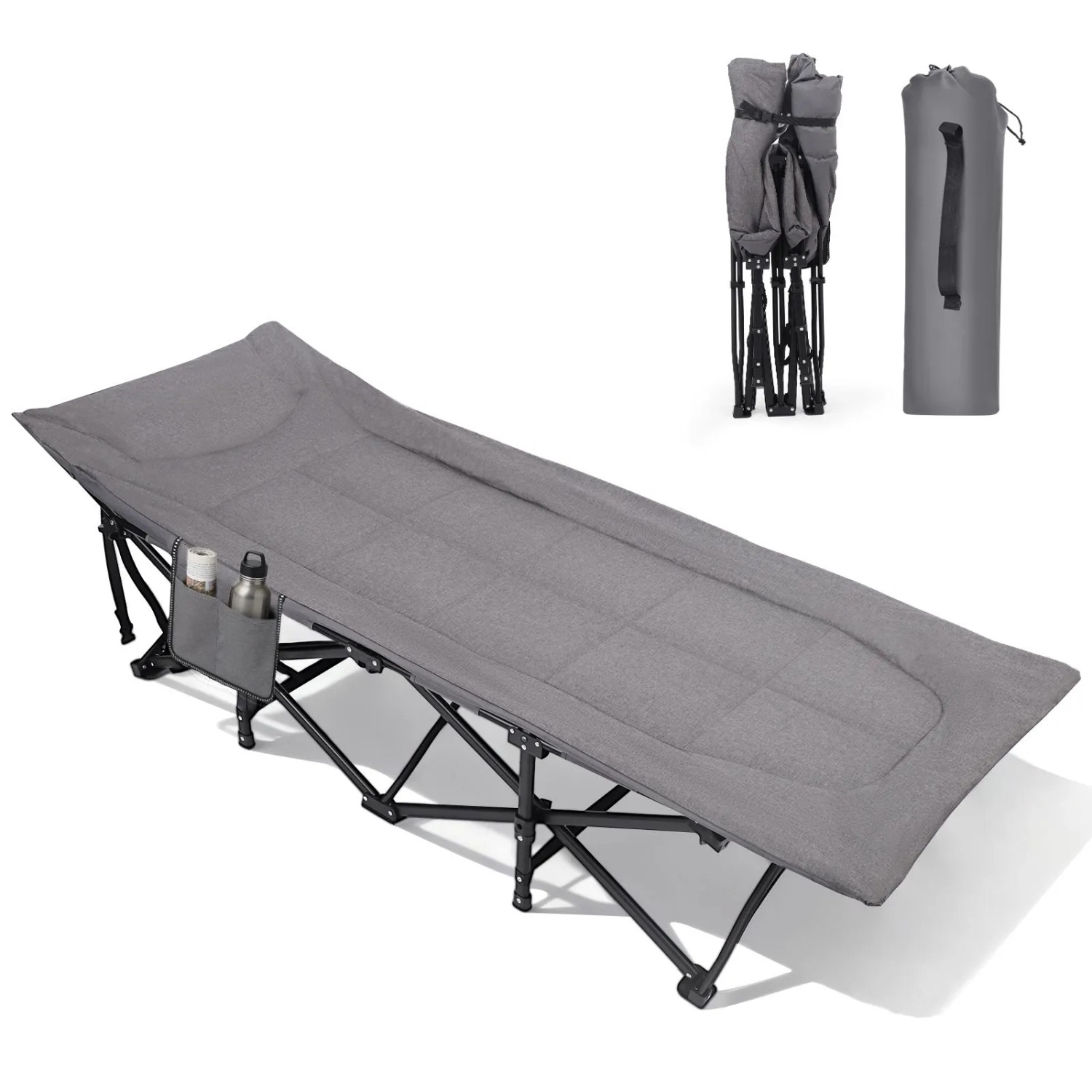 Sekey Feldbett mit Matratze Klappbett Campingbett bis 200 KG