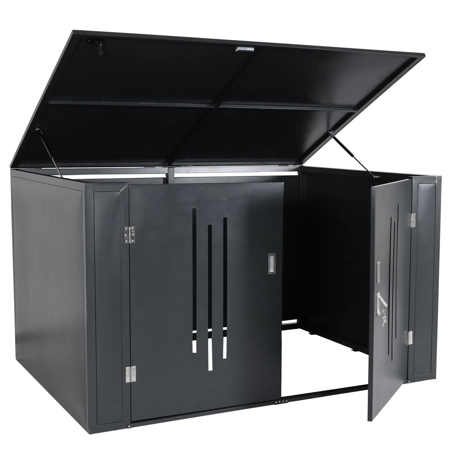MCW 4er-Fahrradgarage K64 Abschließbar Metall 121x202x150cm Anthrazit