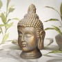 Buddha Figur Kopf, 74,5cm, Bronzeoptik, Polyresin, Dekorative Figur für Haus und Garten.