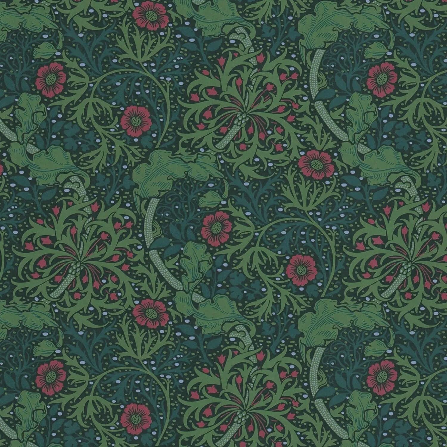 PROFHOME 390591-GU Blumen Tapete Floral Matt Grün Schwarz Rot Petrol 0,53 m x 10,05 m 5,33 m2