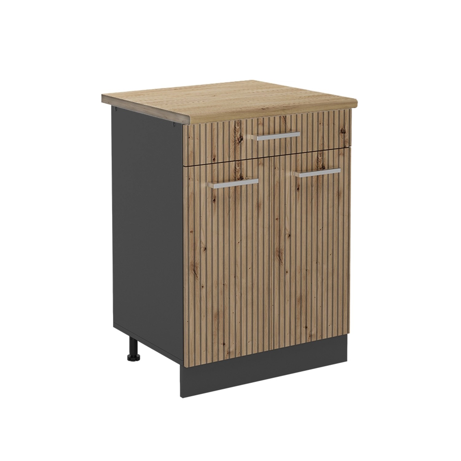 Vicco Küchenunterschrank R-Line Artisan-Eiche/Anthrazit 80 cm AP Eiche