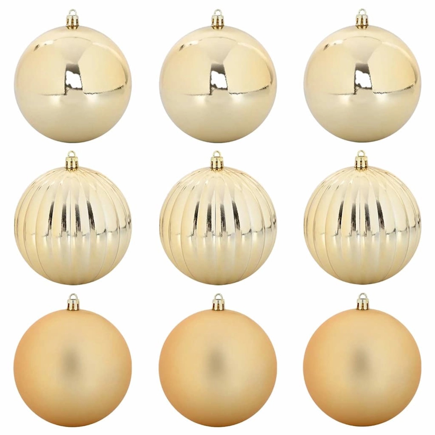 vidaXL Weihnachtskugel-Set 9-Tlg Gold XL 42018870