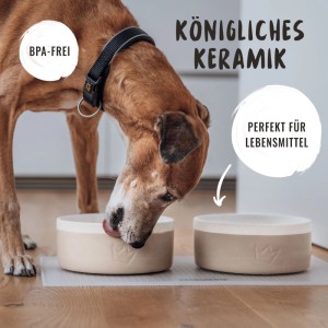 Rudelkönig Keramiknapf Hund 2er Set 900 ml Rutschfest BPA Frei