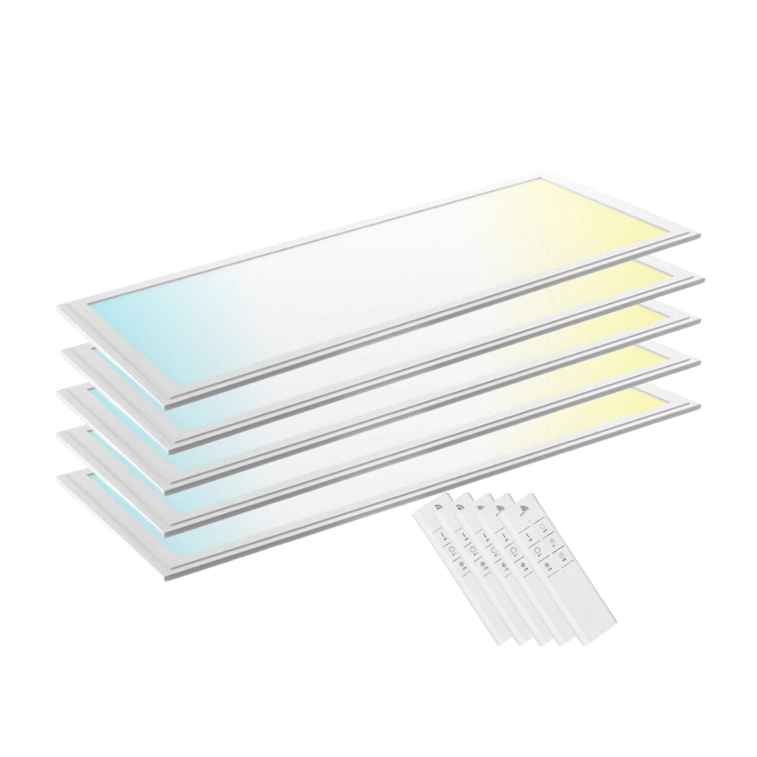 ENOVALITE 5er Set LED Panel 120x30cm 36W 3600lm Dimmbare Deckenleuchte CCT günstig online kaufen