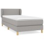 Helles, graues vidaXL Boxspringbett 90x190 cm mit Matratze und Kopfteil.