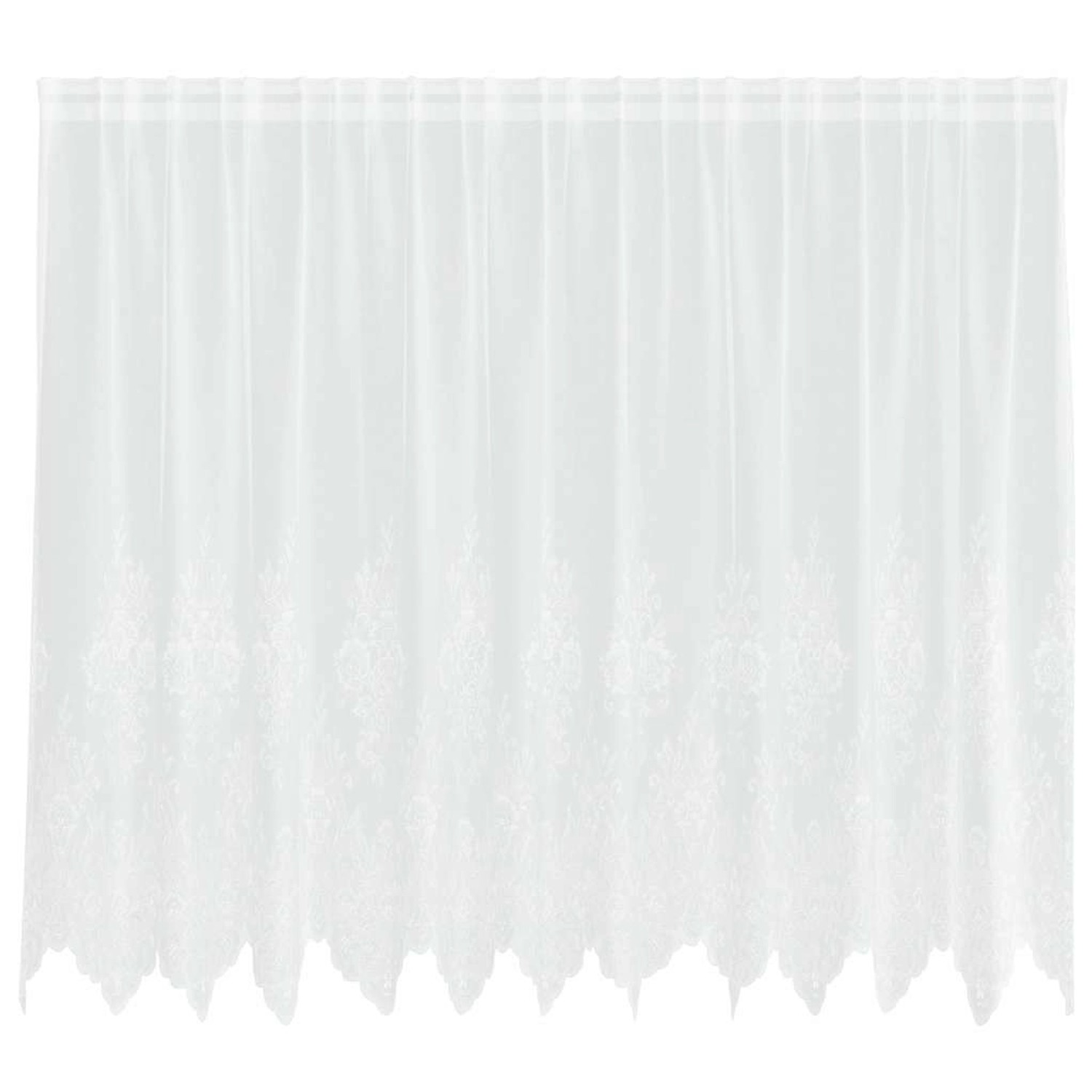 vidaXL Spitzenvorhang mit Vorhängen Weiß 300x180cm Polyester 4107896 günstig online kaufen