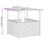 Schwarzer vidaXL Gartentisch mit Schirmloch, 55x55 cm, Poly Rattan.