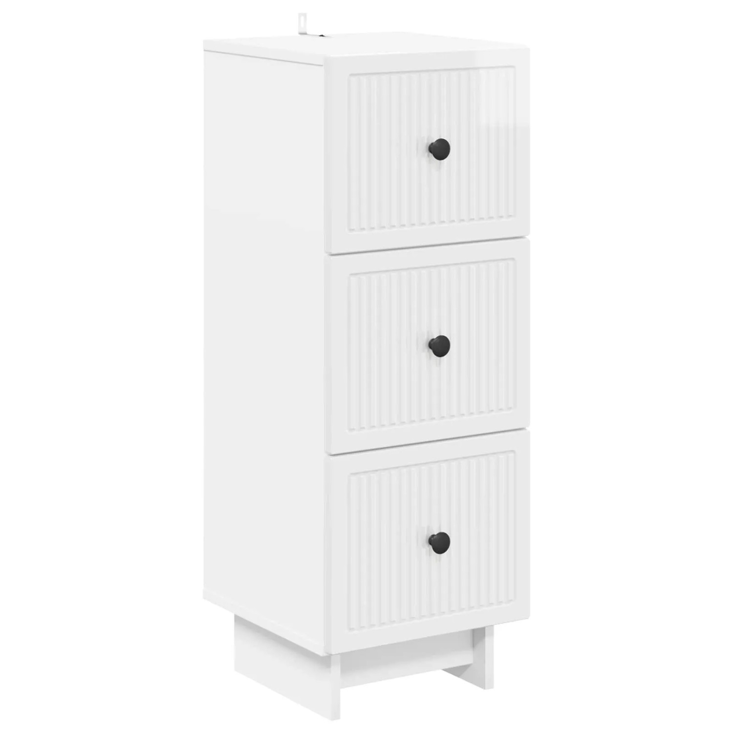vidaXL Schubladenschrank Hochglanz Weiß 33 x 34,5 x 90 cm 893929