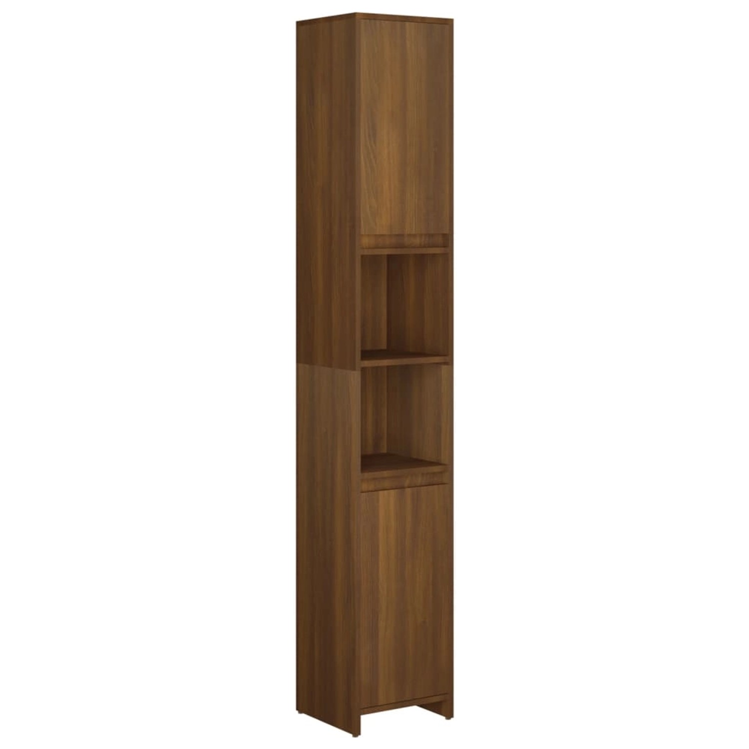 vidaXL Badezimmerschrank Braun Eiche 30x30x183,5 cm Holzwerkstoff