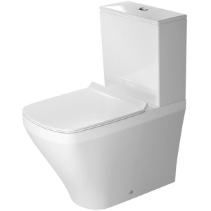 Duravit Stand-WC Kombi DuraStyle, weiß, Tiefspüler mit WonderGliss Beschichtung.