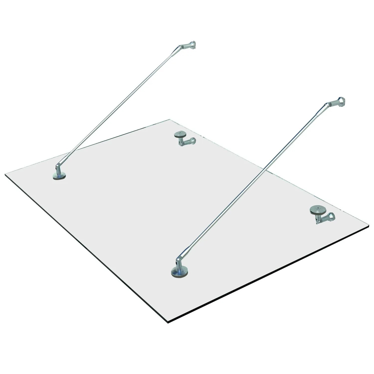 HOMCOM Vordach Verbundsicherheitsglas ESG 304