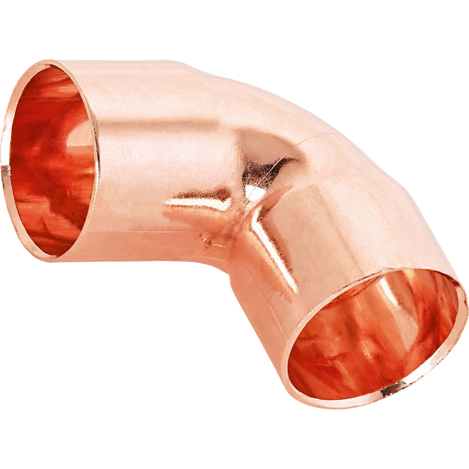 Kupfer Löt-Winkel Ø 22mm, 90-Grad Fitting für Kupferrohre, 10er-Set.