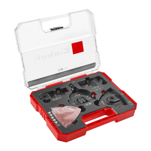 Einhell Multitool-Set XL, 35-teilig im Koffer, Zubehör für Sägen, Schleifen und mehr.