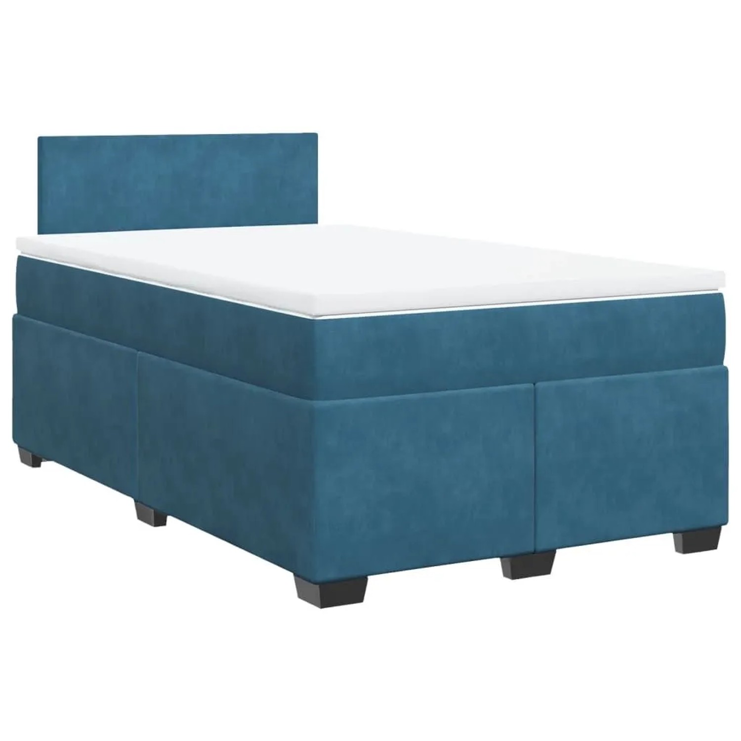 vidaXL Boxspringbett mit Matratze Blau 120x200 cm Samt 3288580 günstig online kaufen