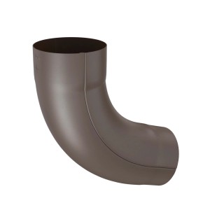 Zambelli Fallrohrbogen 85 Grad DN 100, kupferbraun verzinkt, für Bedachung und Dachentwässerung.