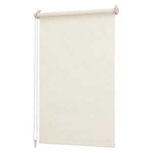 Beiges Seitenzugrollo von Sekey, blickdicht und ohne Bohren montierbar, 90x130cm.