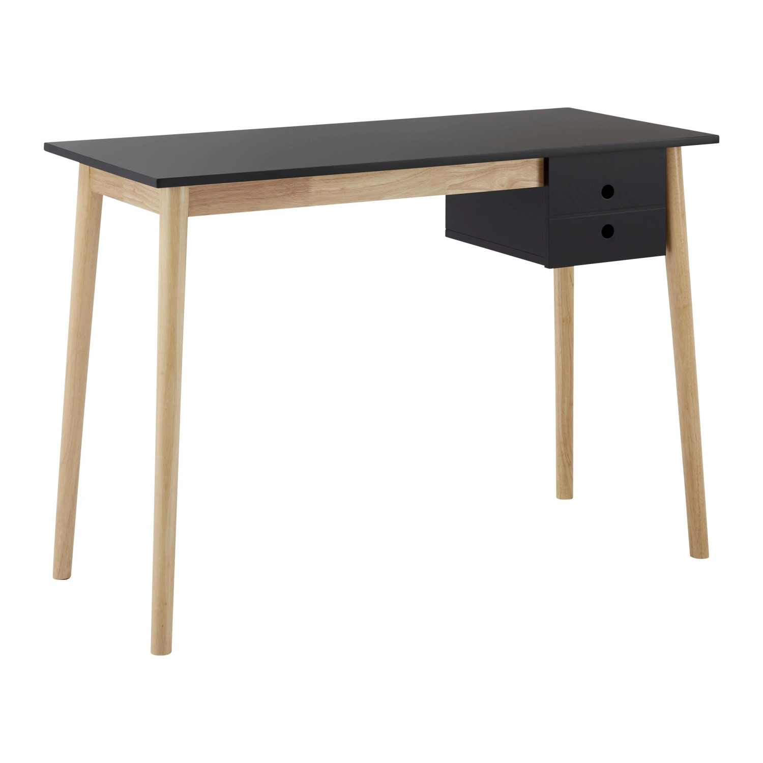 Bessagi Home Schreibtisch Melanie Schwarz Echtholz/MDF ca. 160x48 cm