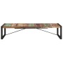 vidaXL Couchtisch aus Altholz massiv, 180x90 cm, mit Stahlgestell für das Wohnzimmer.