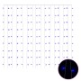 Blauer LED-Lichtervorhang 3x3 m mit 300 LEDs für Weihnachtsdekoration innen & außen. Nahaufnahme blauer Lichter.