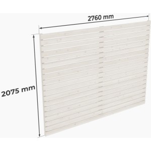 Holzbrüder Carport Rückwand Ralf, Fichte reinweiß, 207,5x276cm, Zubehör für Carports.