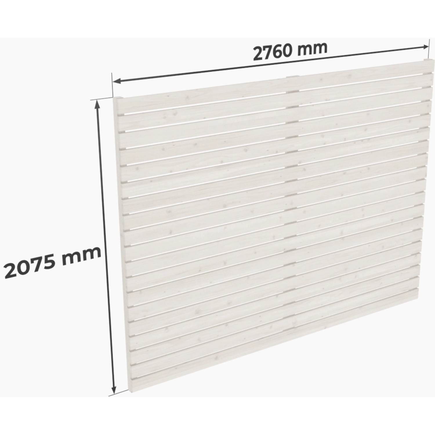 Holzbrüder Carport-Rückwand Ralf Fichte 207,5 cm x 276 cm Reinweiß günstig online kaufen