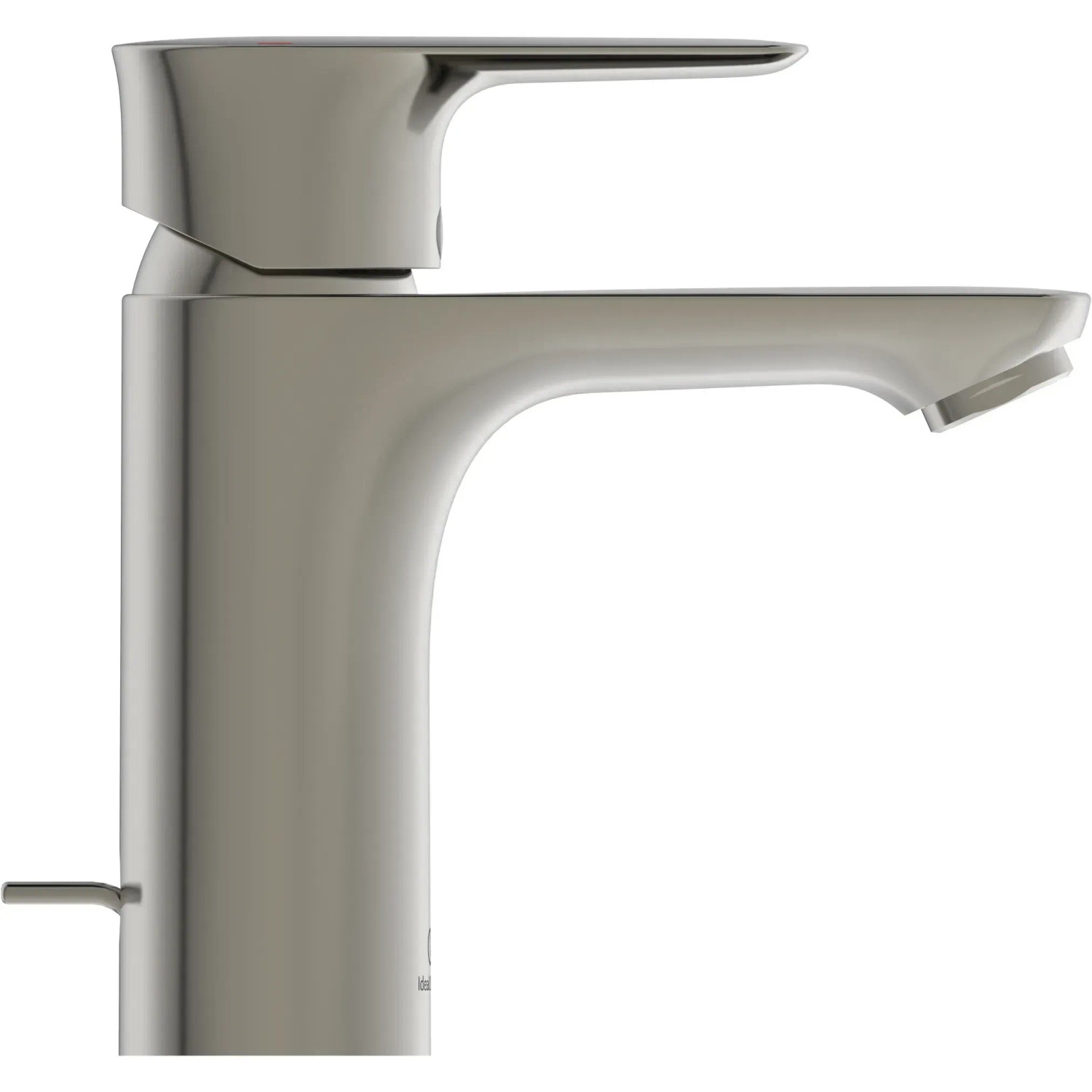 Ideal Standard Waschtischarmatur Connect Air in Silver Storm, seitliche Ansicht.