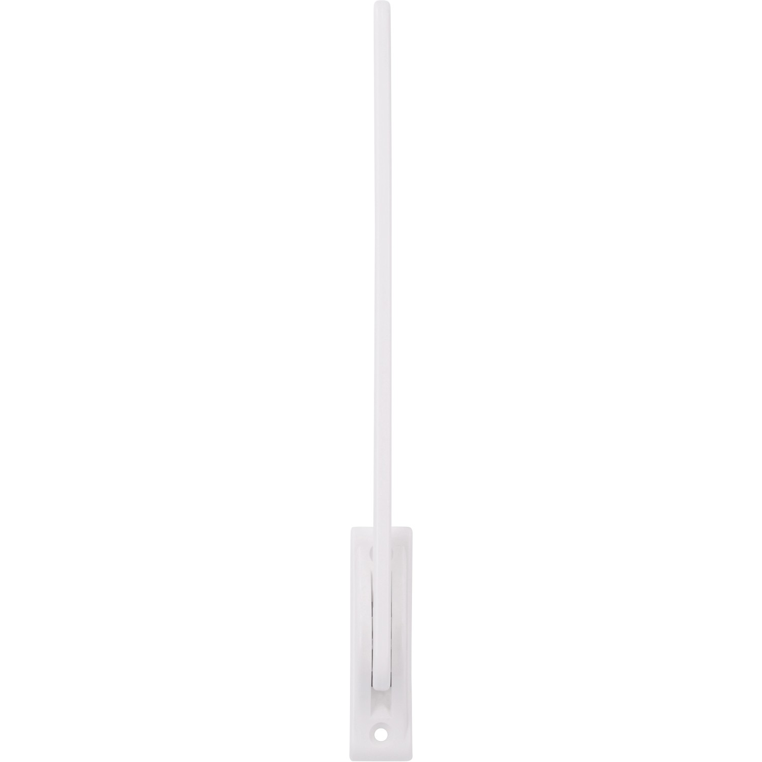 Weißer Siro Kleiderlüfter mit Klapphaken H200 aus Kunststoff für Garderoben.