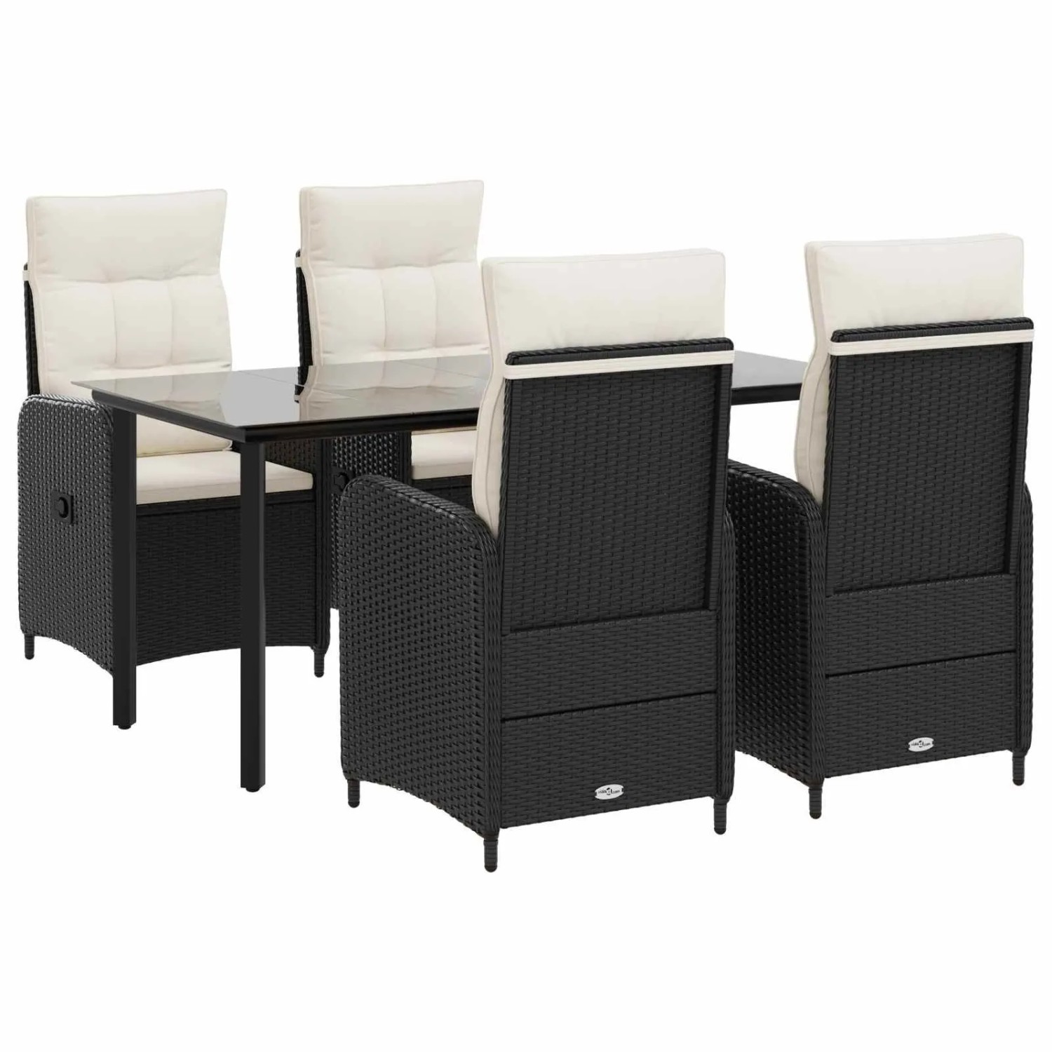 vidaXL Sofa-Tischset 5 Stk PE Rattan und Pulverbeschichteter Stahl 3422486