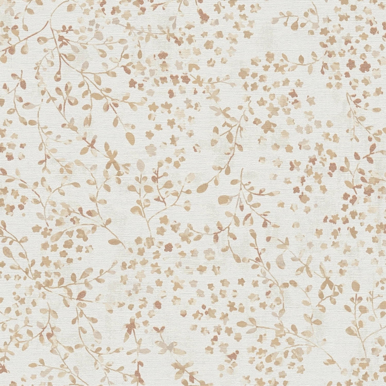 PROFHOME 397473-GU Blumen Tapete Floral Matt Creme Beige Braun Gold 0,53 m günstig online kaufen