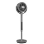 Grauer Midea Luftzirkulationsventilator mit digitaler Steuerung und höhenverstellbarem Design.