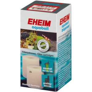 Eheim Filterpatronen für Aquaball/Biopower Innenfilter, 2er-Pack. Schaumstoff für mechanische und biologische Reinigung.