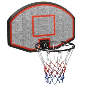Schwarzer Basketballkorb 90x60 cm mit Netz, ideal für Sport & Freizeit.