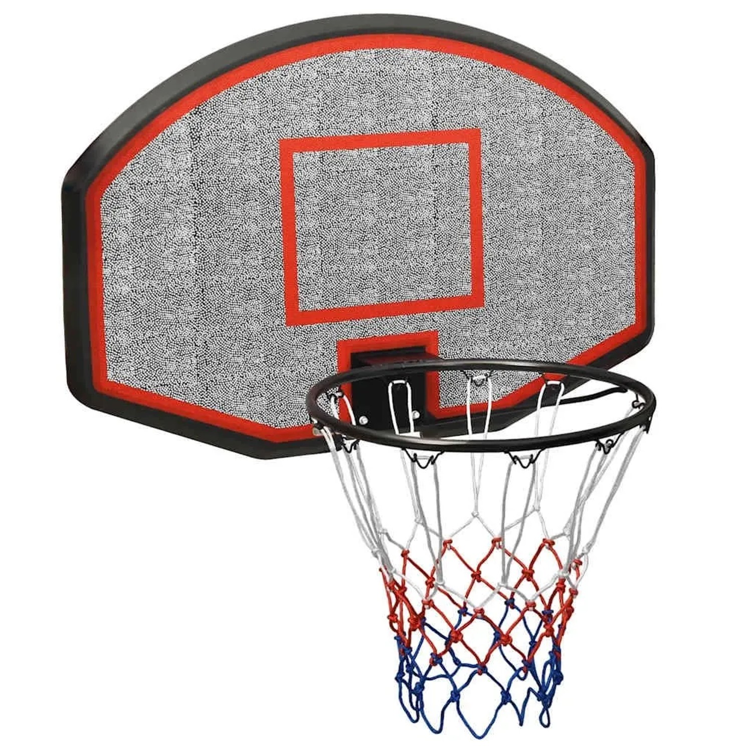 vidaXL Basketballkorb Schwarz 90x60x2 cm Polyethylen 93666