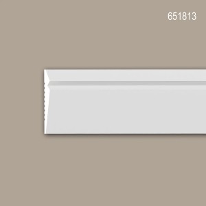 Weiße PROFHOME Friesleiste/Wandleiste (200 cm x 0,8 cm x 5 cm) für Paneel-Zubehör.