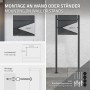 ML-Design Briefkasten, anthrazit/silber, mit Zeitungsfach, Montage an Wand oder Ständer.