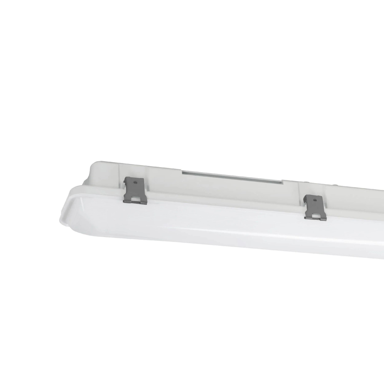 Graue Eglo LED-Feuchtraumleuchte Prime, 149 cm, für Innen- und Außenbereiche.