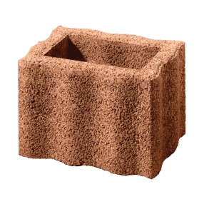 Brauner Wellino Pflanzstein, 30x20x20 cm, für Garten- und Landschaftsbau.