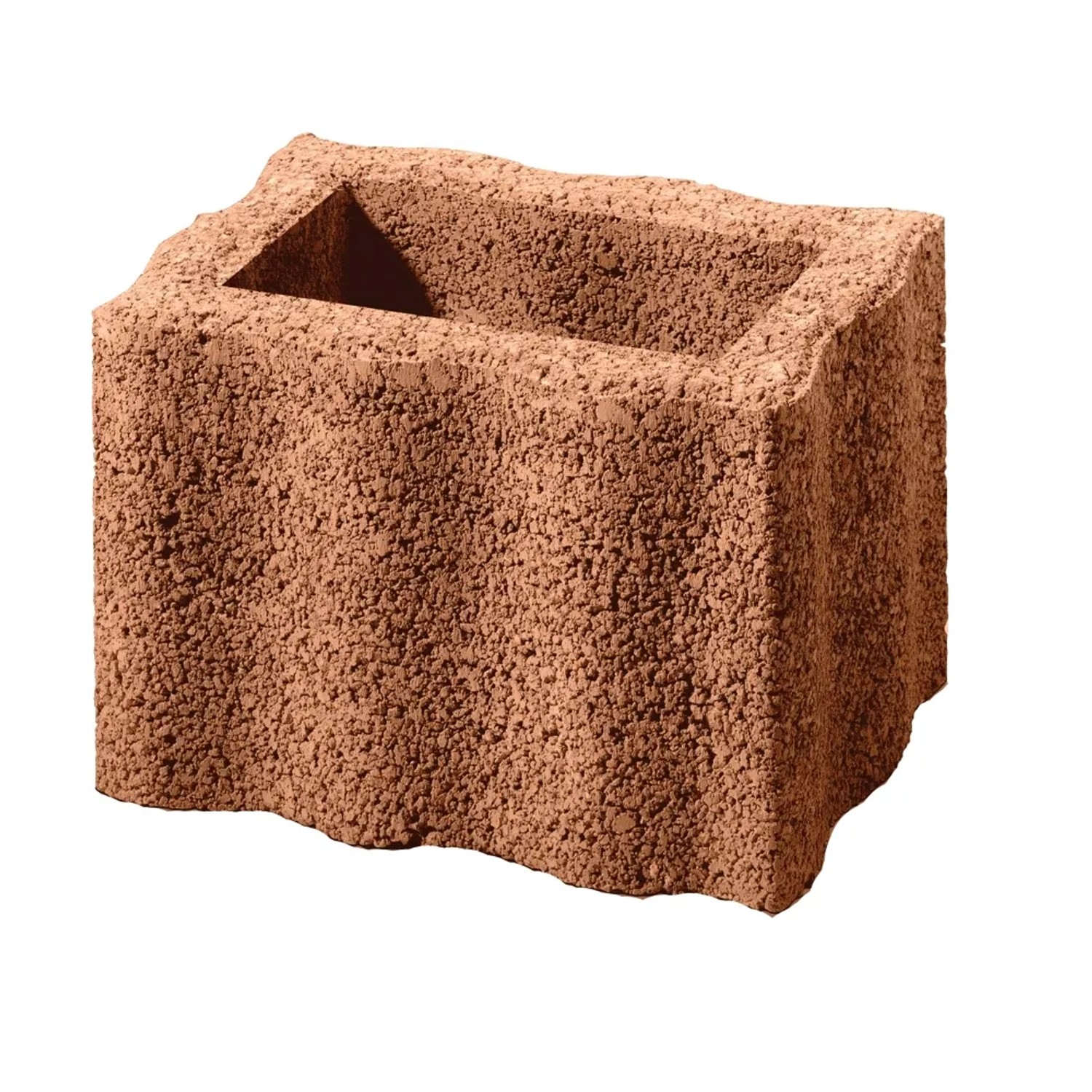 Brauner Wellino Pflanzstein, 30x20x20 cm, für Garten- und Landschaftsbau.