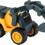 Volvo Power Löffelbagger Spielzeug aus Kunststoff in Gelb und Dunkelgrau.