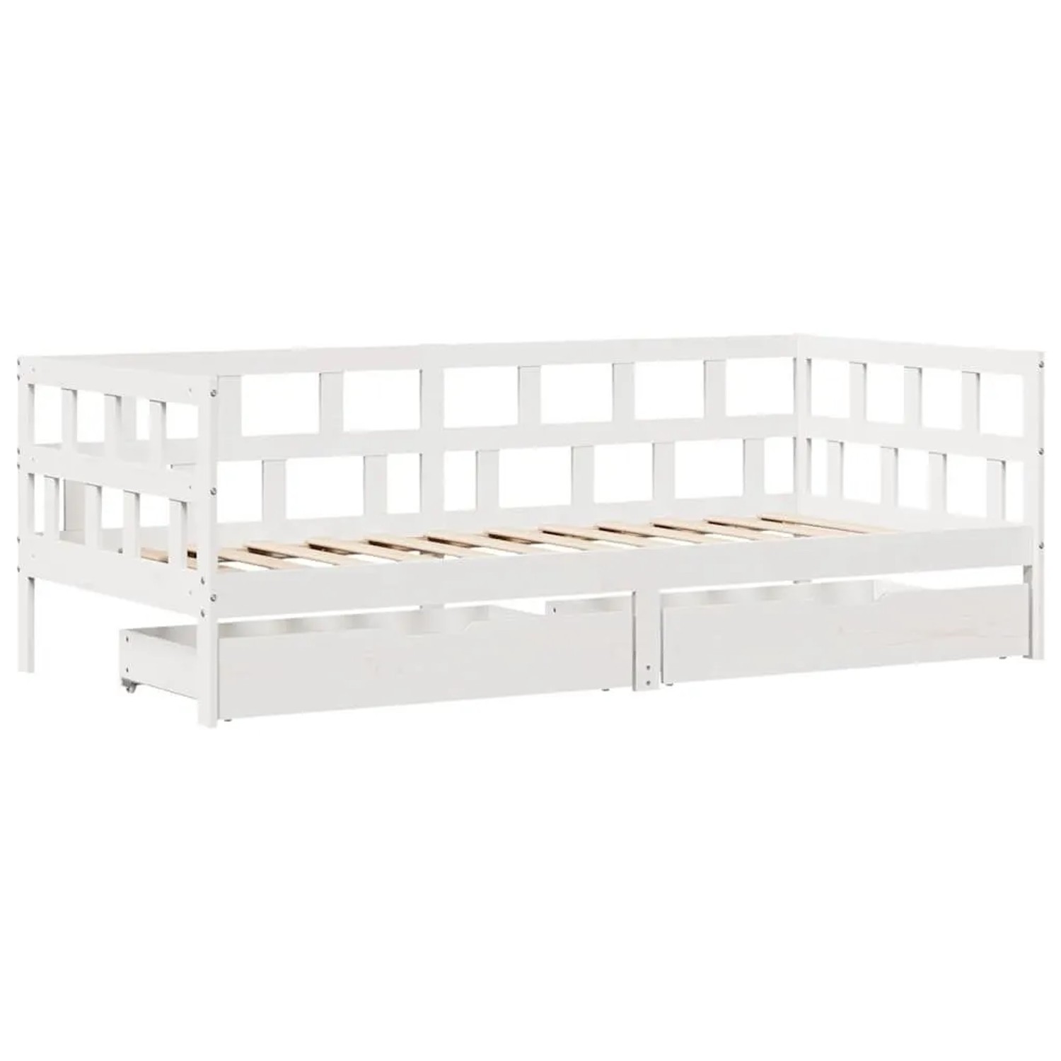 vidaXL Tagesbett mit Schubladen Weiß 80x200 cm Kiefernholz 3302086 günstig online kaufen