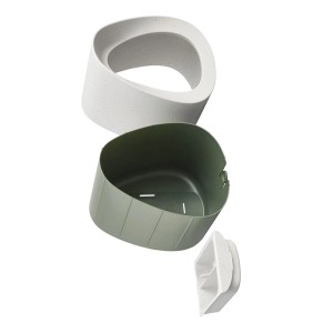 Elho Vogelfutterhaus Essential 18 cm Grau, zerlegt. Modernes Design für Garten & Balkon.