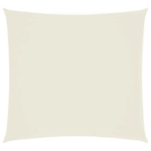Quadratisches Sonnensegel aus Oxford-Gewebe in Creme, 3x3 m, wasserfest.