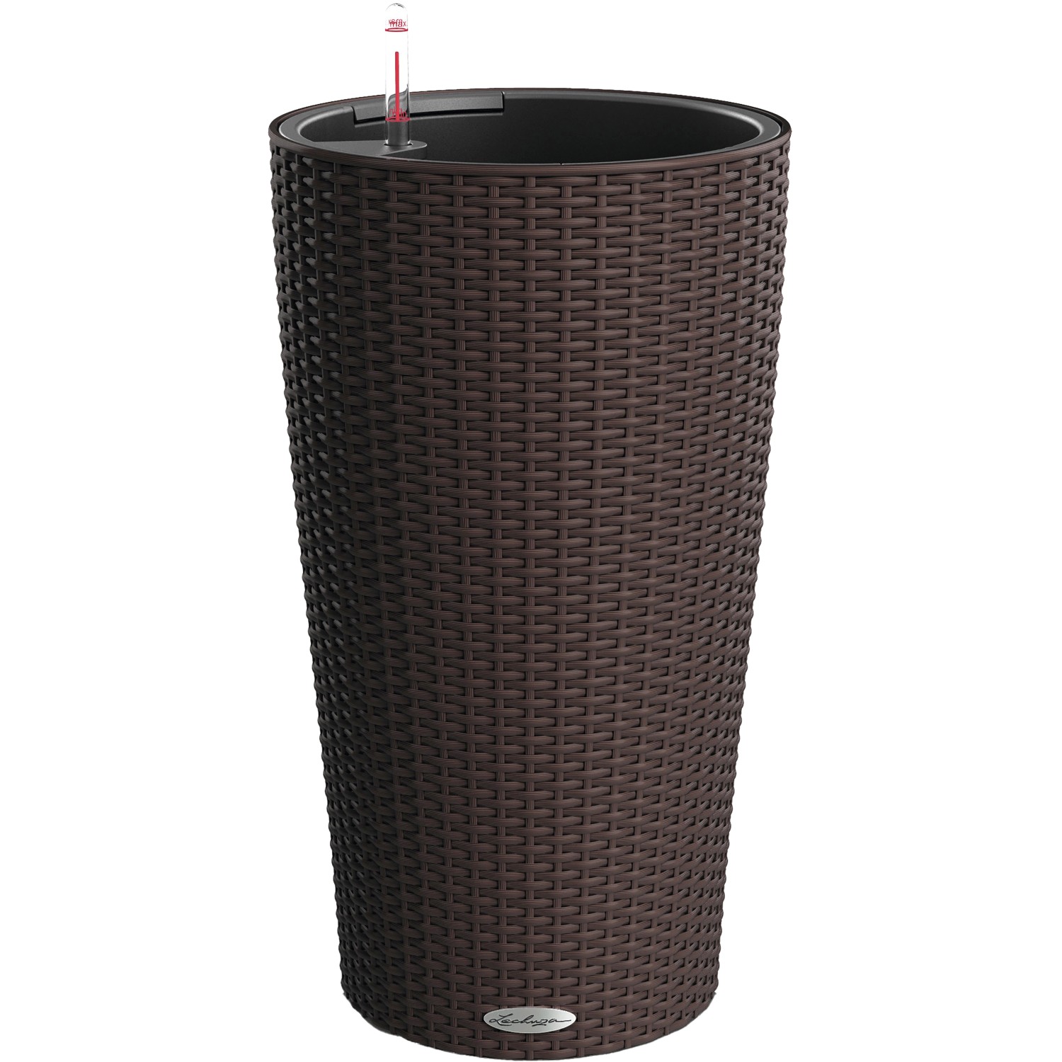 Thumbnail - Lechuza® Pflanzsäule Cilindro Cottage Mokka Ø 23 cm Erdbewässerungssystem