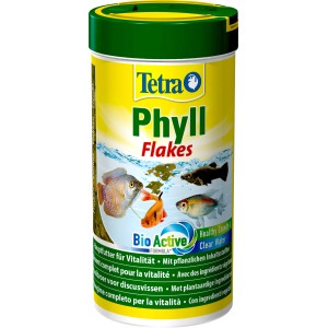 Tetra Phyll Flakes 250ml: Flockenfutter für Zierfische mit pflanzlichen Inhaltsstoffen.