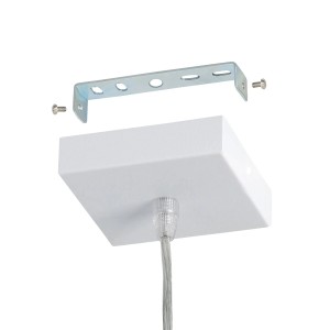 EGLO Baldachin SALOBRENA 1 in Weiß mit transparentem Kabel (2m) für Schienensysteme.