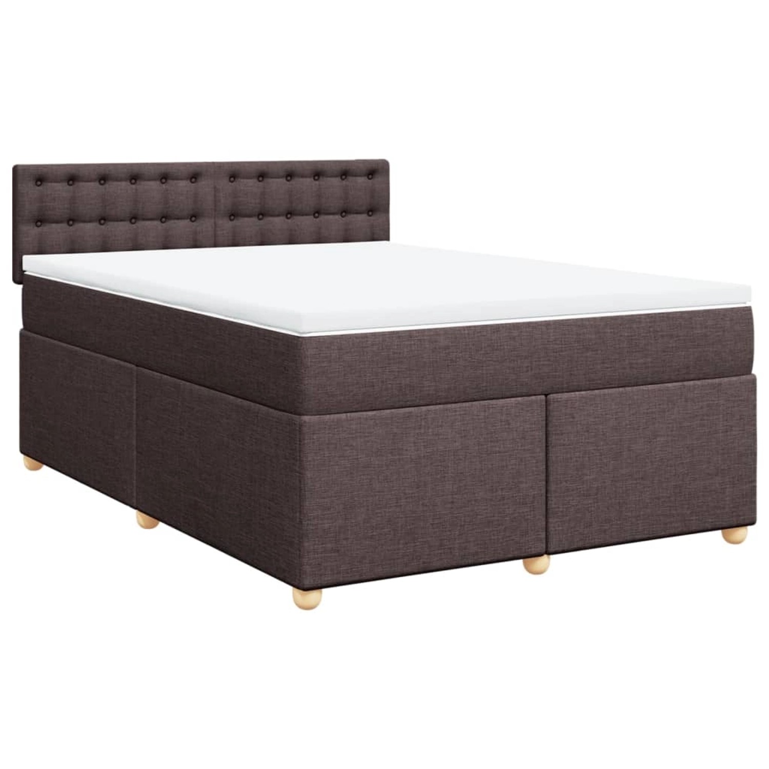 vidaXL Boxspringbett mit Matratze Dunkelbraun 140x190 cm Stoff 3286692 günstig online kaufen