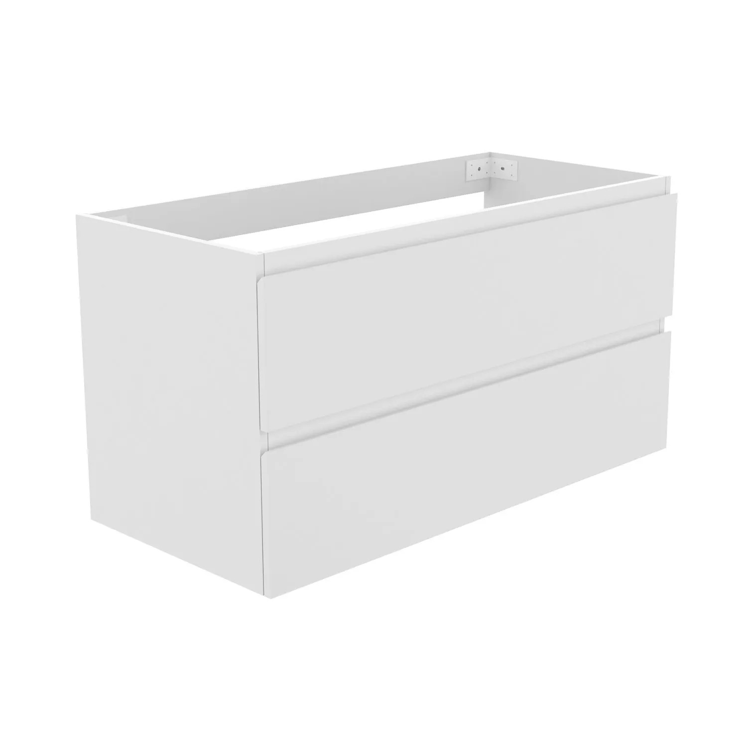 Duschparadies Waschbeckenunterschrank Y244X BxTxH 99x45x52cm in Mattweiß mit 2 Schubladen